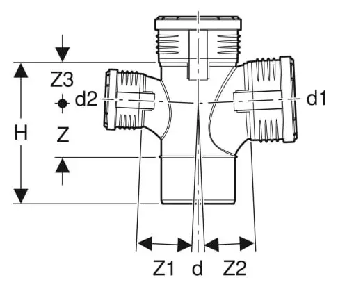 Geberit Doppelabzweig Silent PP-390567141 Geberit Doppelabzweig Silent PP-390567141