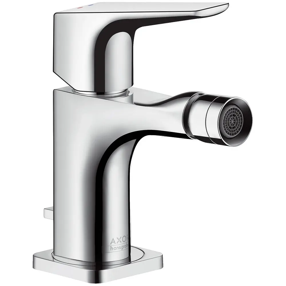 Hansgrohe Bidet-Einhebelmischer Axor Citterio E Ausladung 114mm, mit Hebelgriff, Zugstangen-Ablaufgarnitur, chrom -36121000