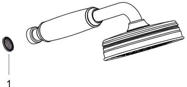hansgrohe AXOR Montreux Handbrause 100 1jet 100mm, DN 15/DN 20, chrom-16320000