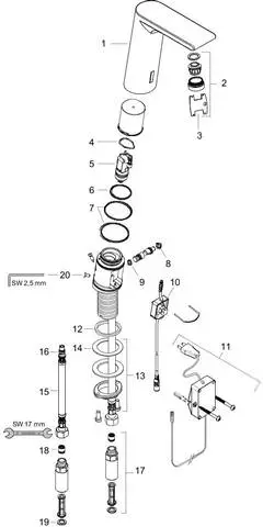 Hansgrohe Elektronik-Waschtischarmatur Metris S Netzanschluss, voreinstellbar, chrom -31103000