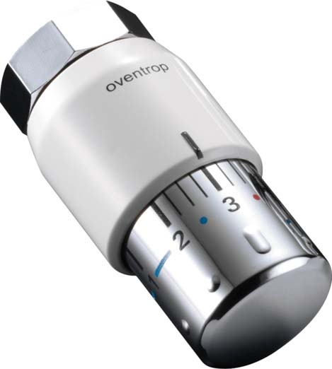 Oventrop Thermostat Uni SH 7-28 GradC, mit Nullstellung, weiß/verchromt-1012065