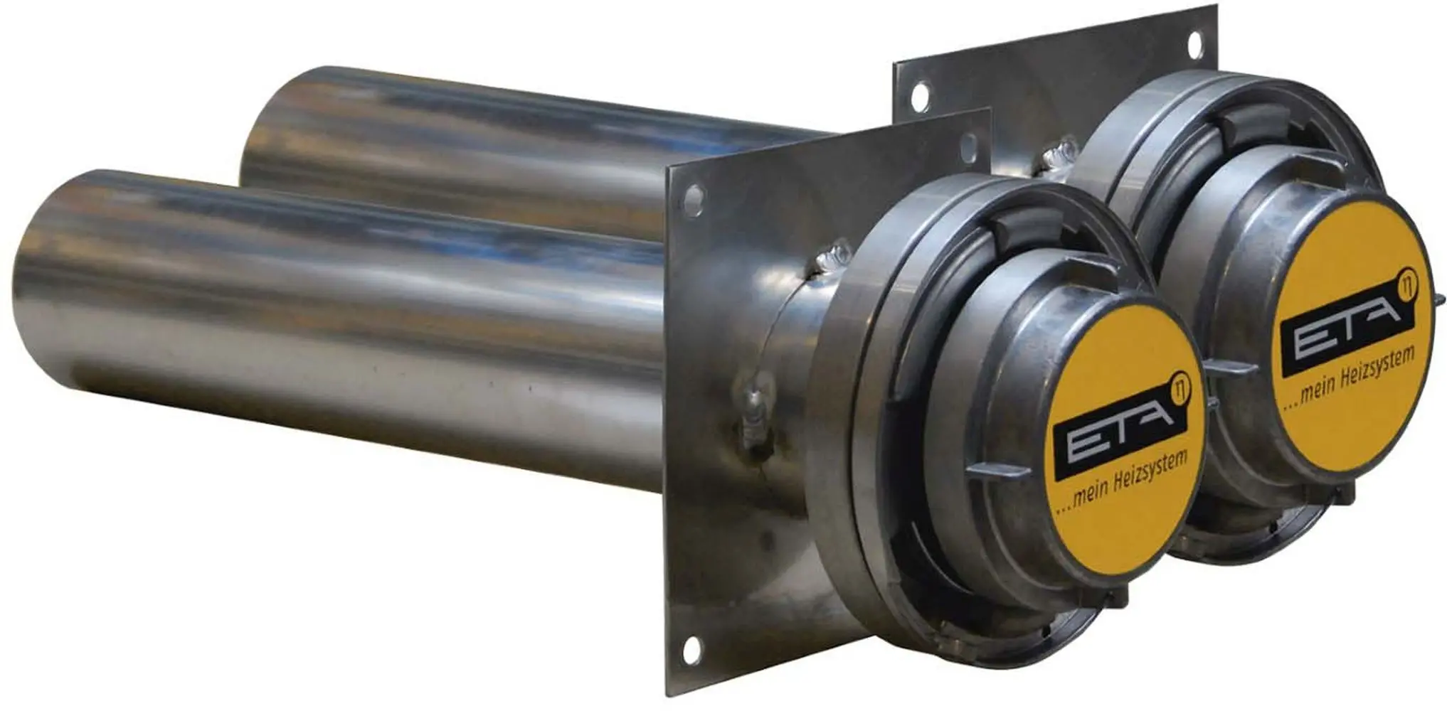 ETA Pelletseinblasstutzen mit belüftetem Deckel 0,5m Alu DN 100 mit Flanschplatte, Storz-Kupplung A/-12201-03