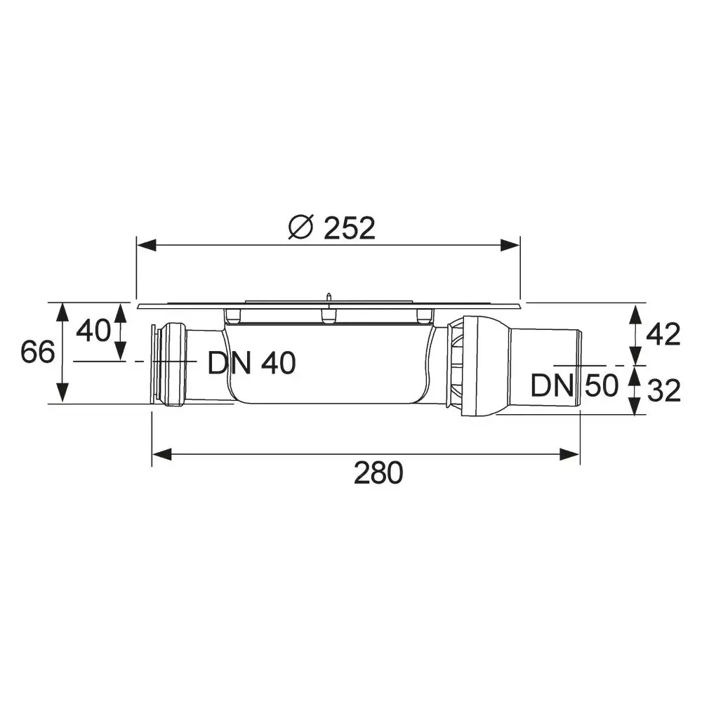 TECE Bodenablauf TECEdrainpoint S 100 x 100 mm, superflach, DN 50, waagerecht, mit Universalflansch-3601400 TECE Bodenablauf TECEdrainpoint S 100 x 100 mm, superflach, DN 50, waagerecht, mit Universalflansch-3601400