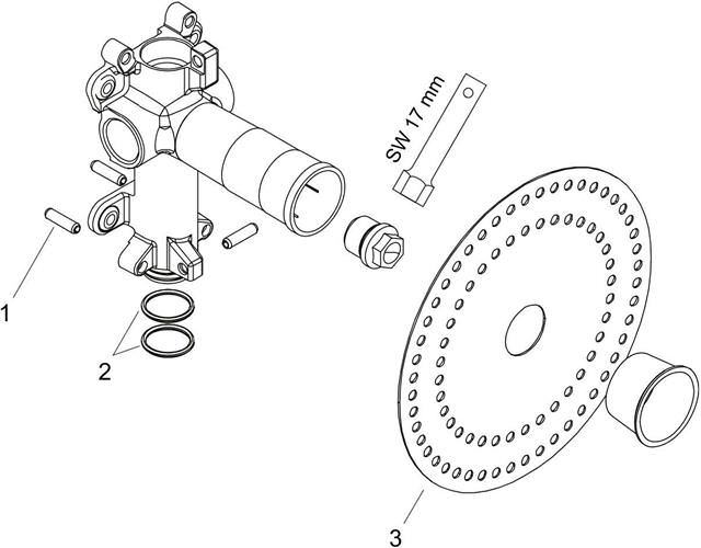 Hansgrohe Grundset Axor Starck für Brausemodul 120/120, DN 15-28486180
