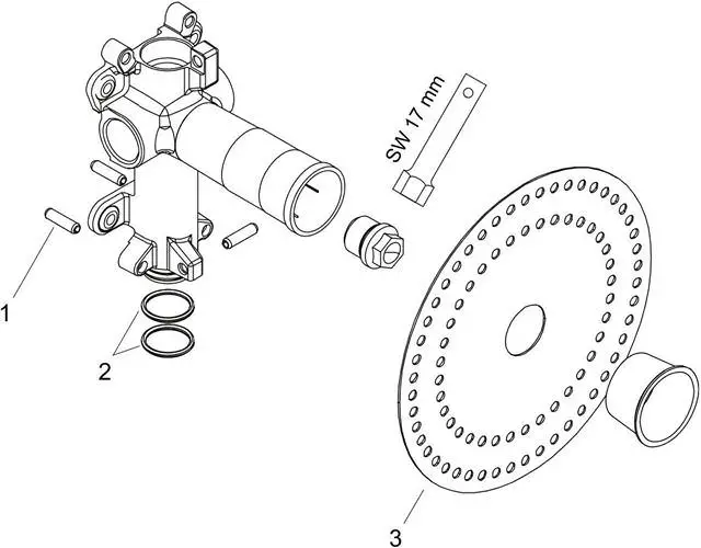 Hansgrohe Grundset Axor Starck für Brausemodul 120/120, DN 15-28486180
