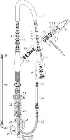 hansgrohe Spültisch-Einhebelmischer Talis S 160-72815800 hansgrohe Spültisch-Einhebelmischer Talis S 160-72815800