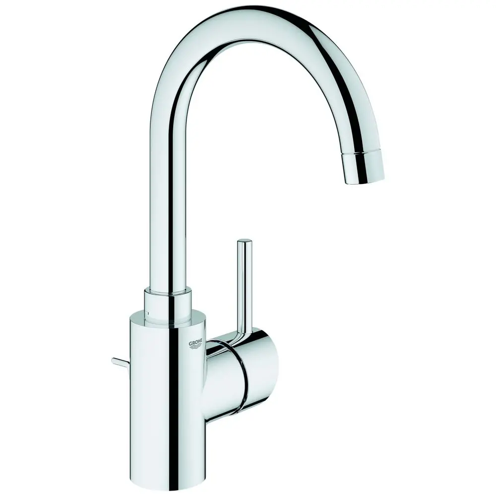 GROHE Waschtisch-Einhebelmischer Concetto 1/2", L-Size, mit Ablaufgarnitur, innenliegende Wasserführung, chrom -32629002