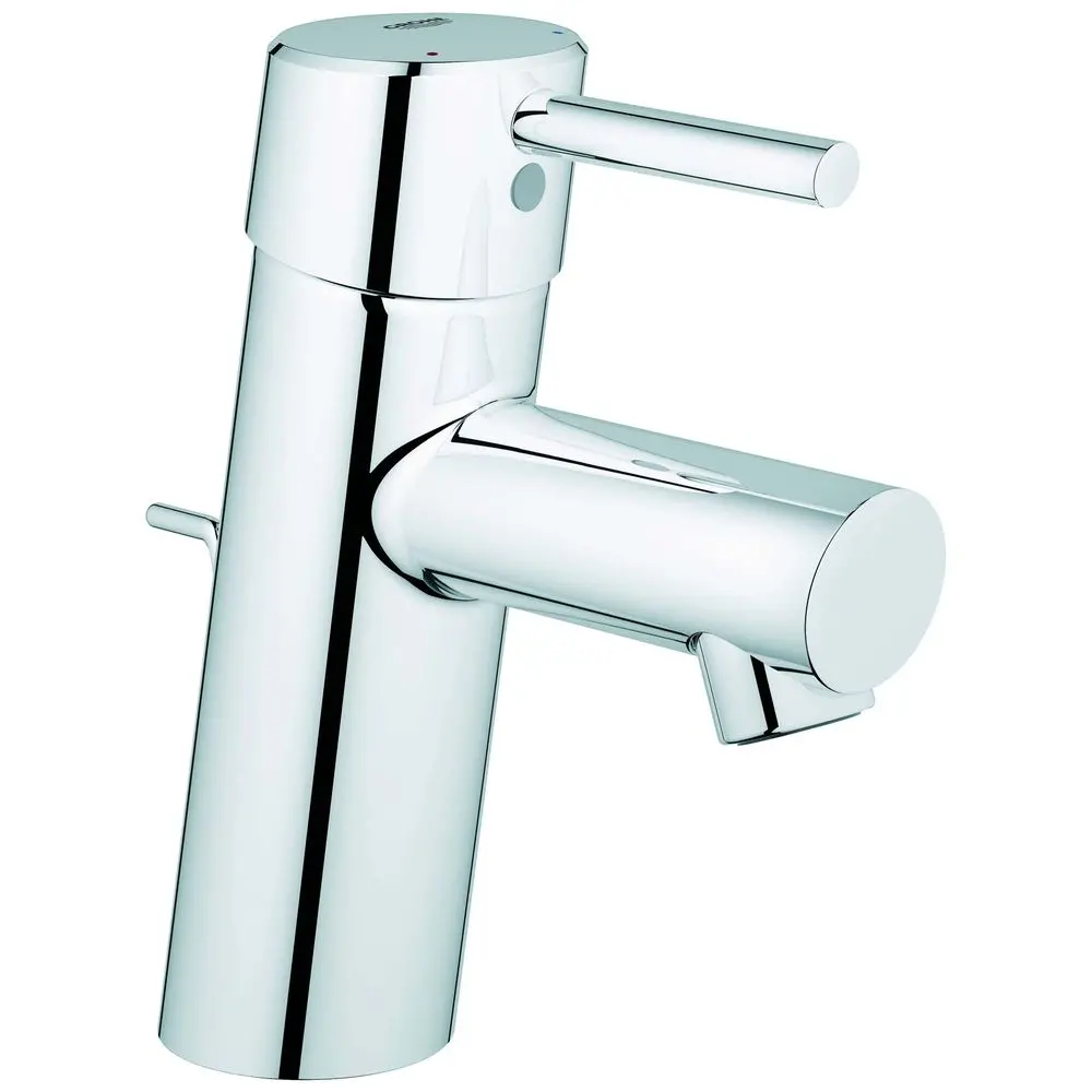 GROHE Waschtisch-Einhebelmischer Concetto 1/2", S-Size, mit Ablaufgarnitur, ohne Durchflussbegrenzer chrom -32204001