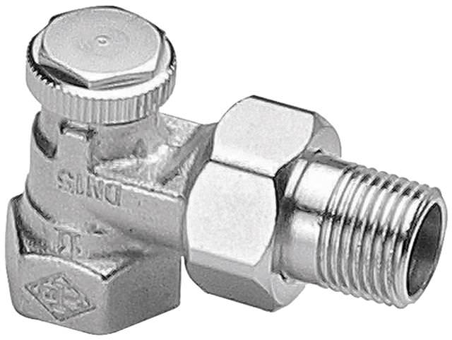 IMI Rücklaufverschraubung Regutec, Eck DN 15, Rotguss vernickelt, absperr-/regulierbar-0355-02.000