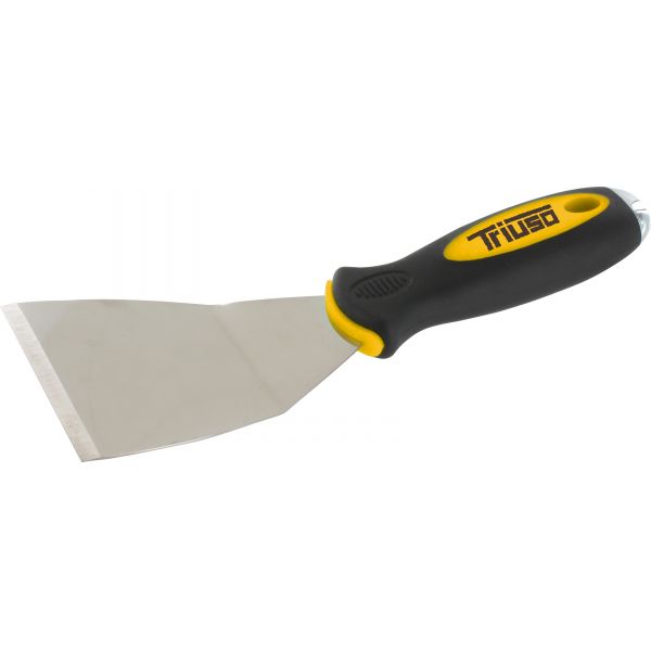 Triuso Universalschaber abgewinkelt, Blatt aus Edelstahl, mit 2K-Griff und Schlagkappe, 75 mm-367075G