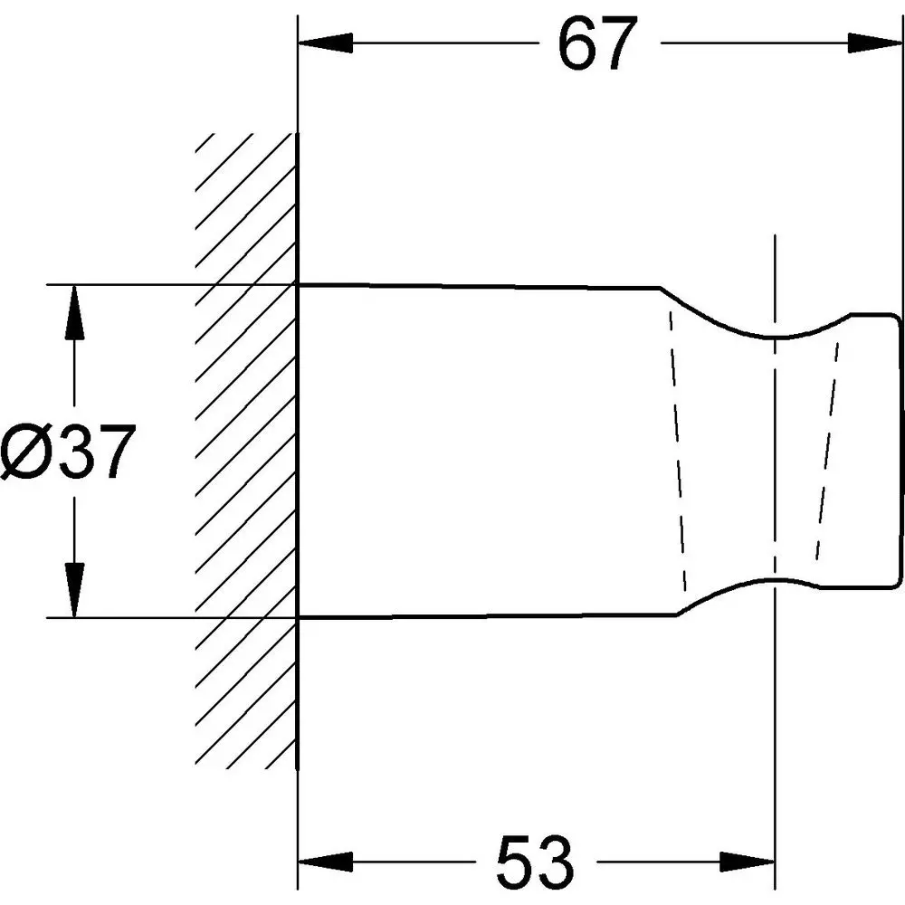 GROHE Handbrausehalter Rainshower nicht verstellbar, ohne Rosette, chrom-27056000