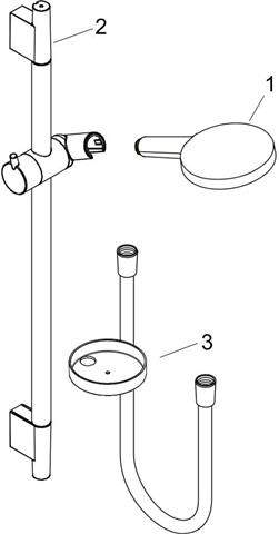 hansgrohe Raindance Select S Brauseset 120 3jet EcoSmart 9 l/min mit Seifenschale-26633000