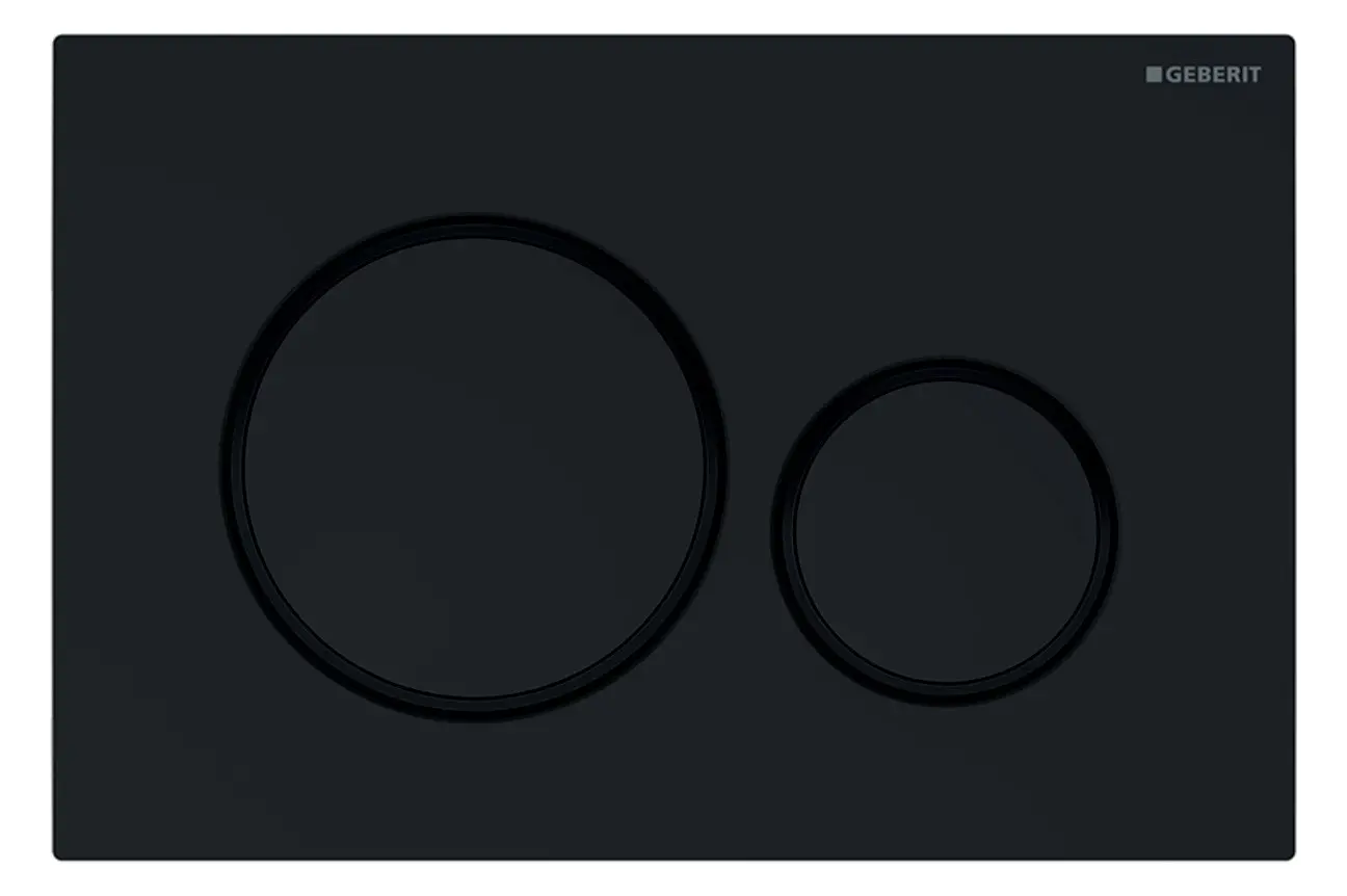 Geberit Betätigungsplatte Sigma20 schwarz glänzend /schwarz matt 115.882.DW.1-115882DW1