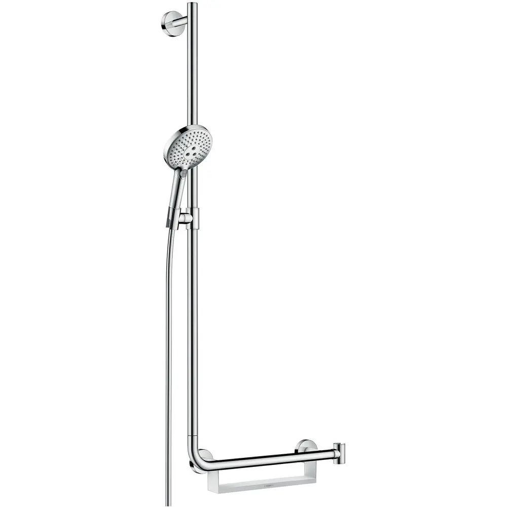 Hansgrohe Brauseset Raindance Select S 120 mit 110 cm Brausestange links Unica Comfort, chrom-26324000