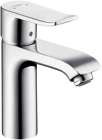 Hansgrohe Waschtisch-Einhebelmischer Metris 110-LowFlow 5 l/min, mit Ablaufgarnitur, chrom-31203000