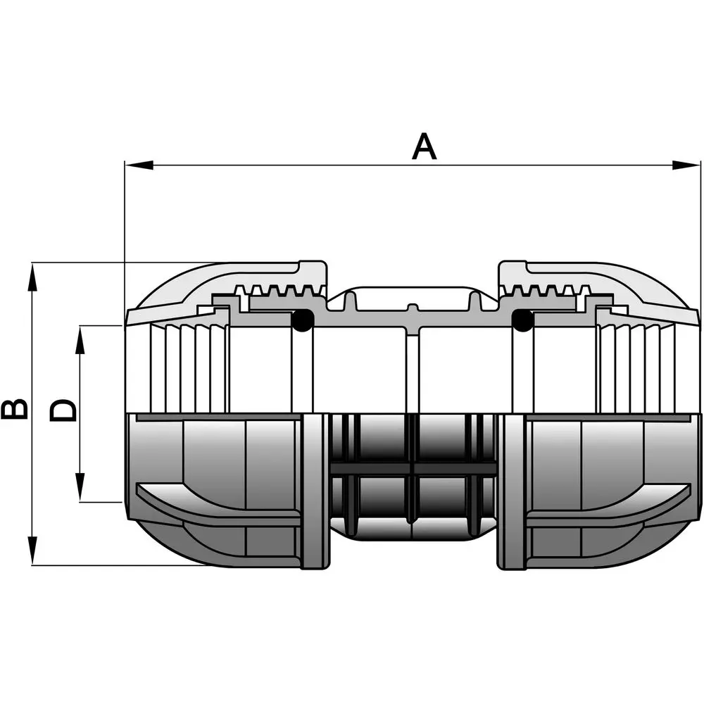 GeboPlast Kupplung 50 x 50 mm-130250