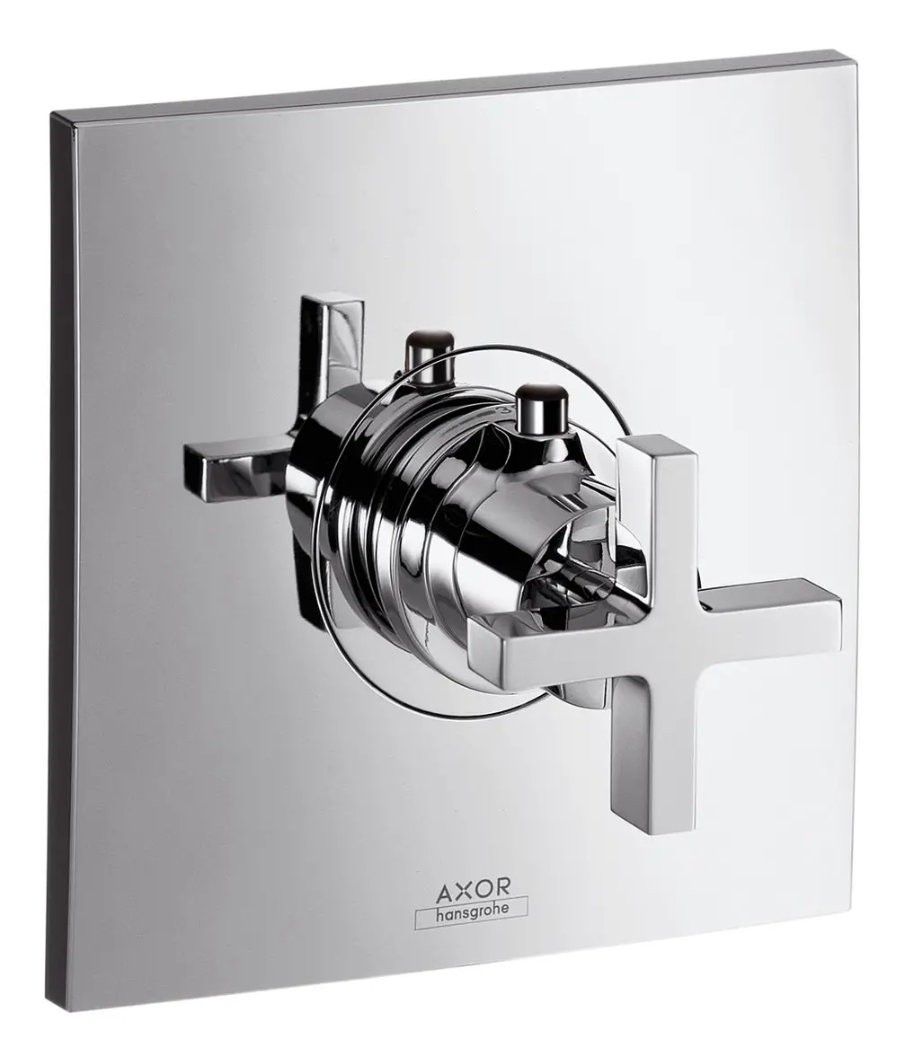 Hansgrohe Fertigmontageset Axor Citterio HighFlow UP-Thermostatbatterie, mit Kreuzgriff, chrom-39716000