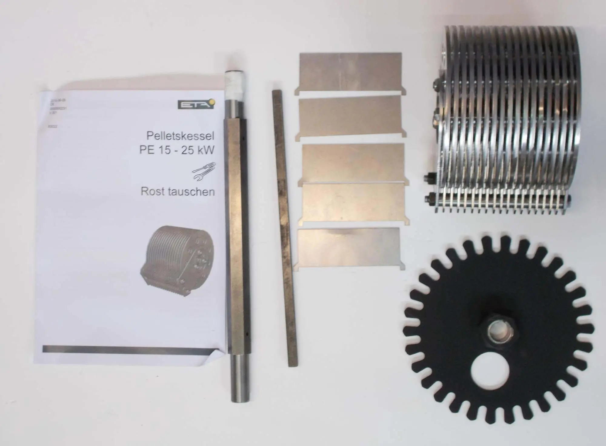 ETA Heiztechnik Drehrost inkl. Welle, Triebscheibe und Vierkant-010-1700-00-E