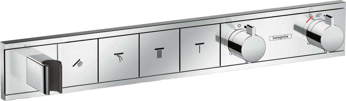 hansgrohe Fertigmontageset RainSelect UP-Thermostat, für 4 Verbraucher, chrom-15357000