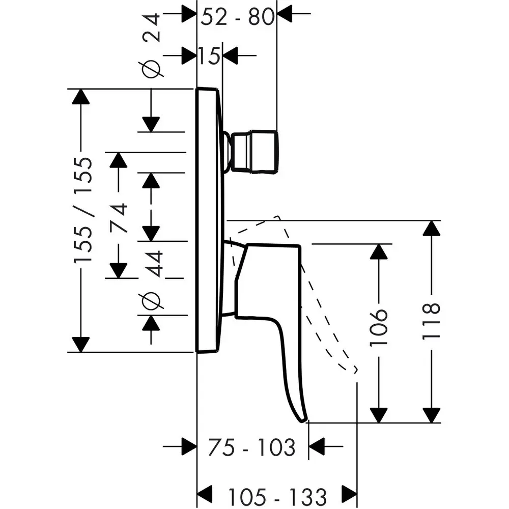hansgrohe Fertigmontageset Metris UP-Wannen-Einhebelmischer, Rosette eckig, mit integrierter Sicher-31451000 hansgrohe Fertigmontageset Metris UP-Wannen-Einhebelmischer, Rosette eckig, mit integrierter Sicher-31451000