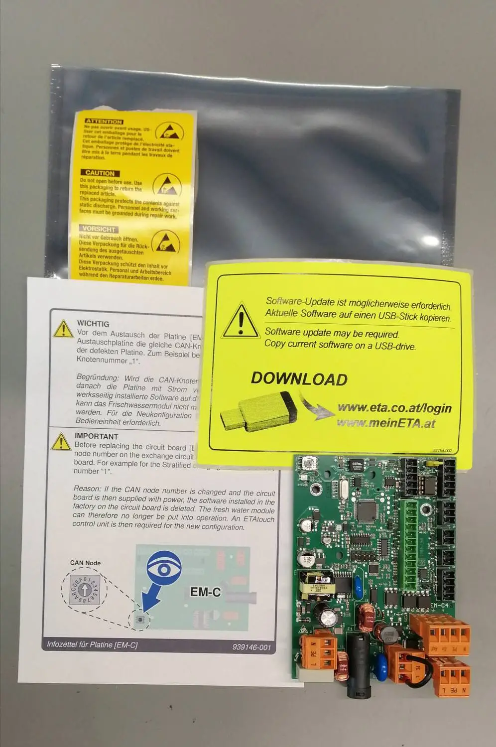 ETA Steuerplatine EM-C Nr. 7 für Austausch-080-5420-04-E