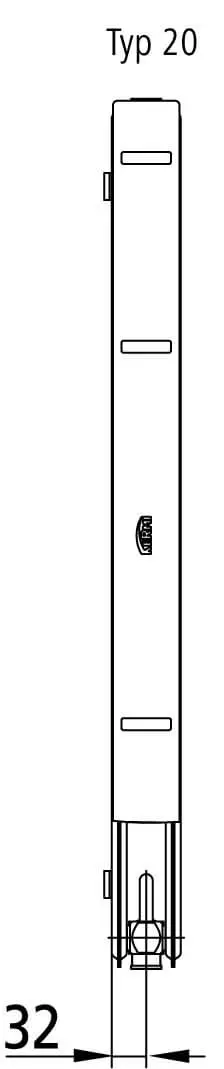 Kermi Flachheizkörper Verteo Profil-FSN101600401X3K Kermi Flachheizkörper Verteo Profil-FSN101600401X3K