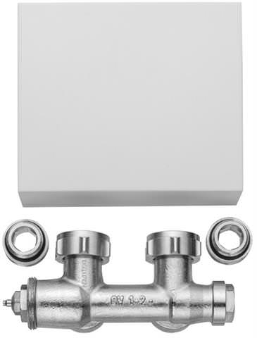 Kermi Ventilhahnblock Blende weiß, Eckform-ZV01190001