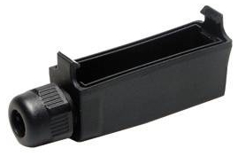 Kameraadapter, Adapterschlitz, Gehäuse, Schwarz, Befestigungsclip,