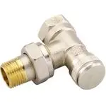 Danfoss Rücklaufverschraubung RLV 15, R 1/2" x IG 1/2", Eck, ma vernickelt -003L0143