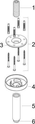hansgrohe Deckenanschluss 100mm, chrom, DN 15, runde Rosette-27393000