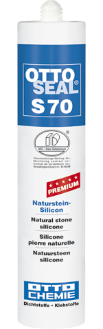 Ottoseal Premium Naturstein-Silikon S70, weiss, a` 310 ml-S70-04-C01 Ottoseal Premium Naturstein-Silikon S70, weiss, a` 310 ml-S70-04-C01