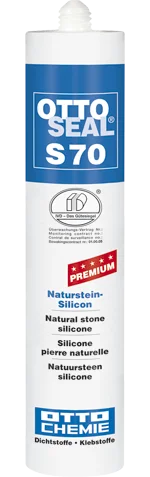 Ottoseal Premium Naturstein-Silikon S70, weiss, a` 310 ml-S70-04-C01