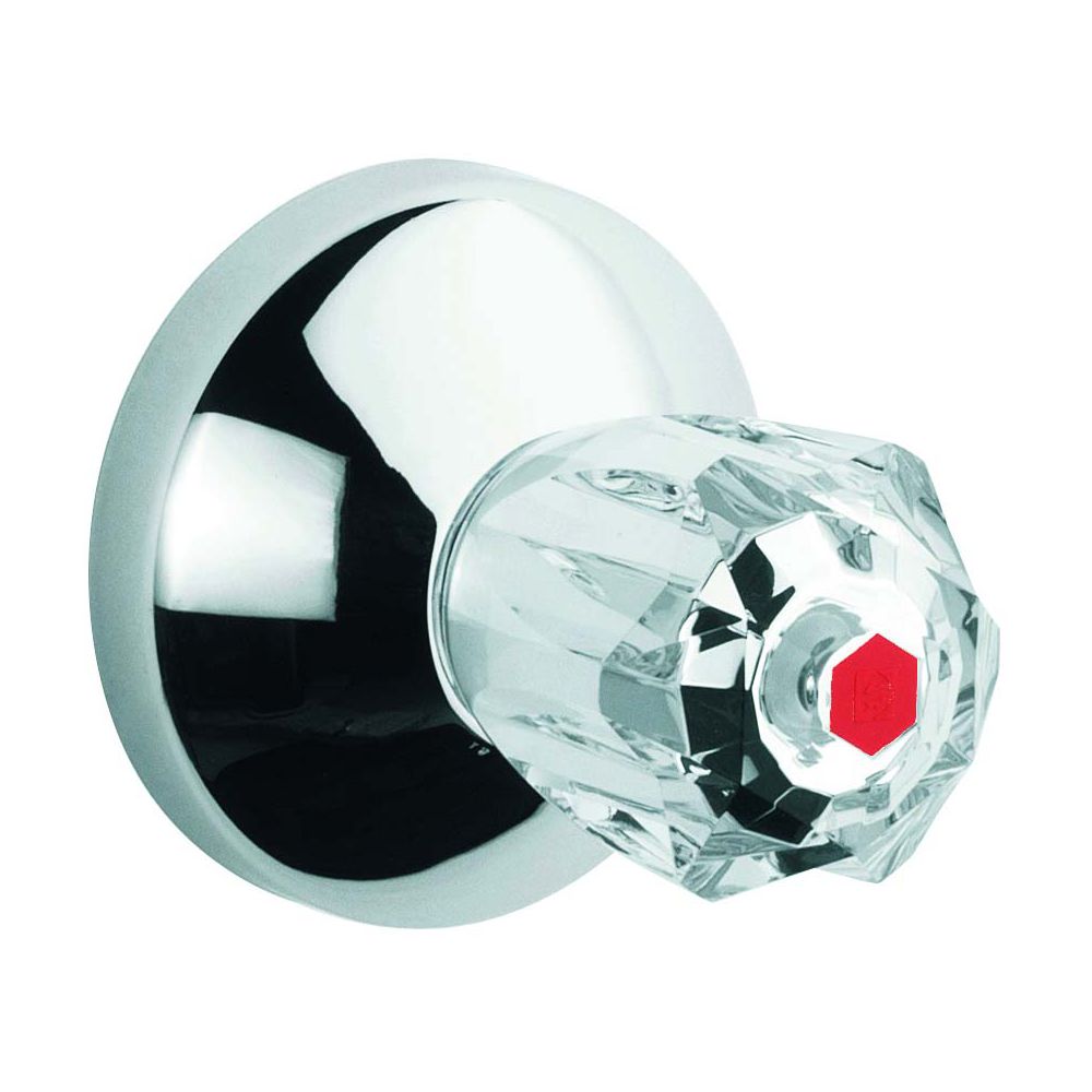 GROHE UP-Ventil-Oberbau Atlanta 19831, T:20-80mm Brillant-Griff Markierung, rot, chrom-19831000