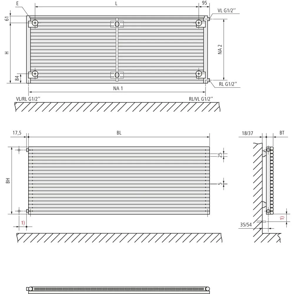 Kermi Design-Heizkörper Decor Arte Pure-D3N1H03006021XK