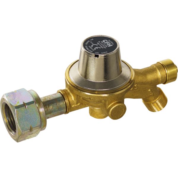 Triuso Propanregler DR 112 mit Schlauchbruch-Sicherung, 2,5 bar, 6 kg/h, CE konform und DVGW geprüft-52112