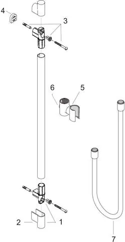 Hansgrohe Brausestange Axor Starck 900 mm, mit Schlauch ohne Handbrause, chrom-27830000