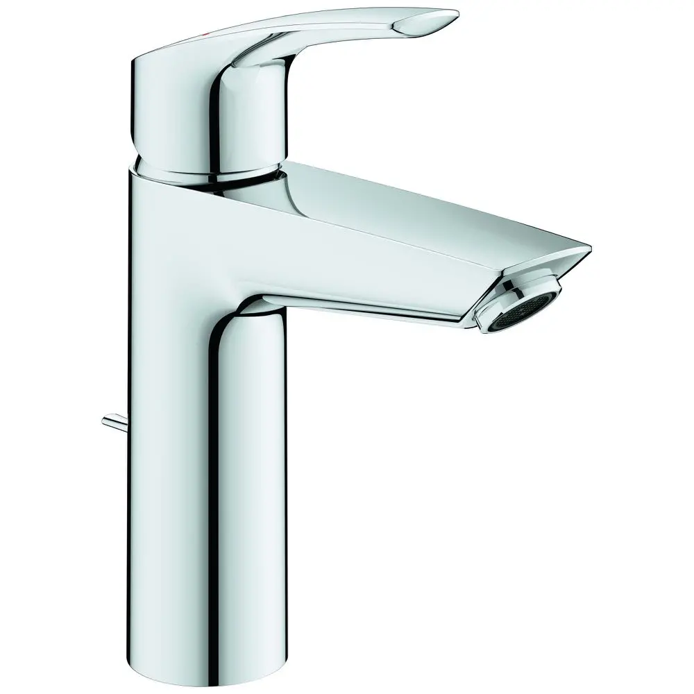 GROHE Waschtisch-Einhebelmischer Eurosmart 1/2", M-Size, mit Ablaufgarnitur, Temperaturbegrenzer, chrom-23322003