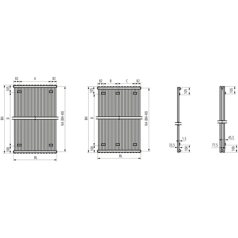 Kermi Badheizkörper Pio einlagig-E6N1V0350482XXK Kermi Badheizkörper Pio einlagig-E6N1V0350482XXK