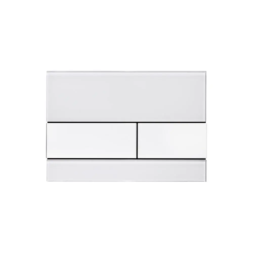 TECE WC-Betätigungsplatte TECEsquare Glas weiß, Tasten weiß, für 2-Mengentechnik-9240800