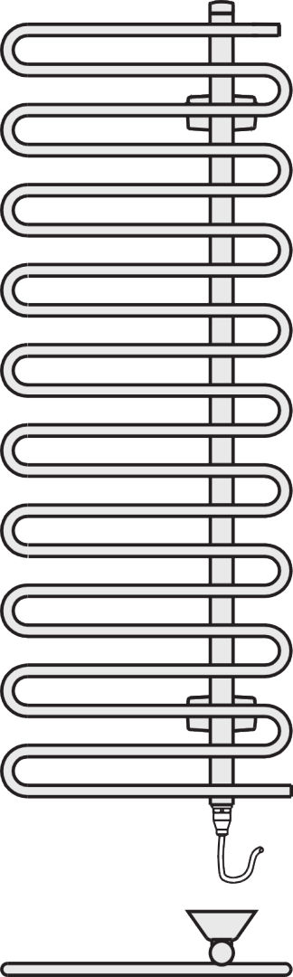Kermi Bad-Heizkörper Icaro-E 1421x400mm, weiß (R 9016), ESet WRS links-CRE1A14400113XK