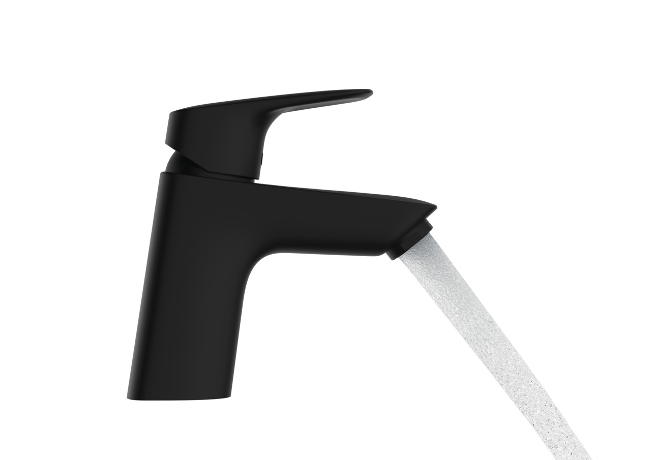 Waschbeckenarmatur, einhebel-Armatur, schwarz, Material: Metall, Schlauchbrause,