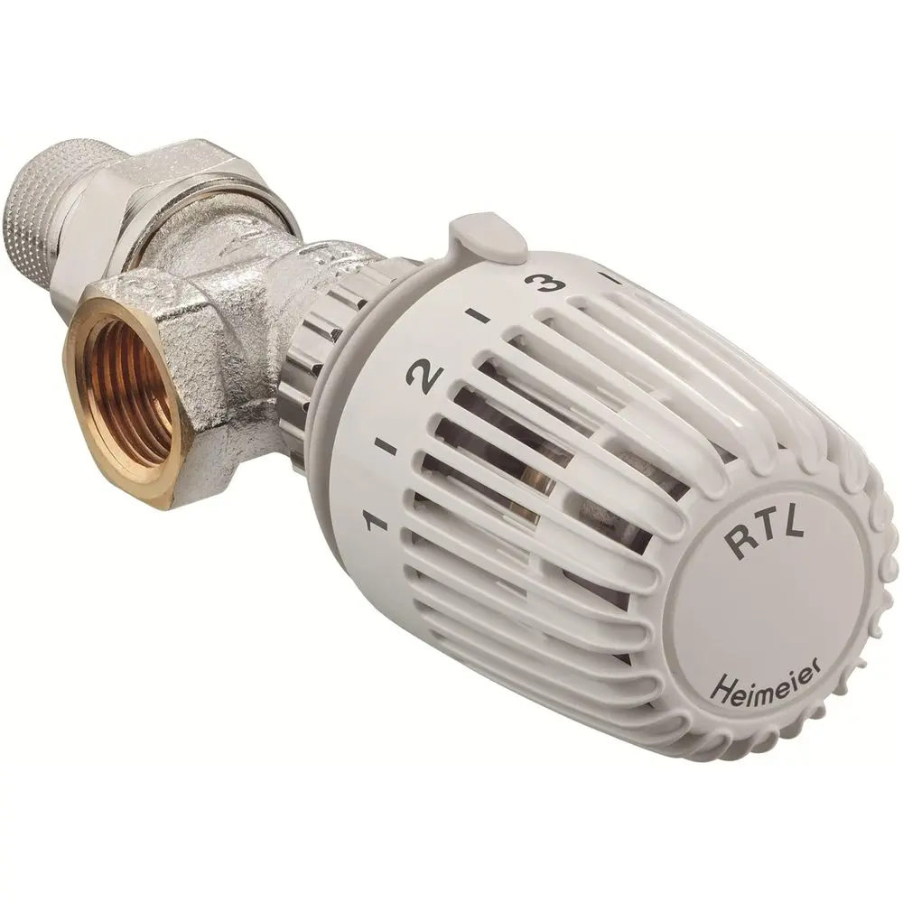 Heimeier Rücklauftemperaturbegrenzer RTL R 1/2, Eck, Axial, ohne Voreinstellung, Rotguss vernickelt-9173-02.800