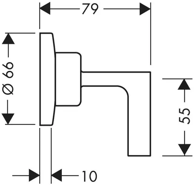 Hansgrohe Fertigmontageset Axor Citterio UP-Absperrventil DN 15/20, mit Hebelgriff, chrom-39960000