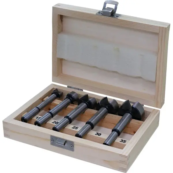 Triuso Forstnerbohrerset 5-teilig mit Zentrierspitze, Ø 15 - 20 - 25 - 30 - 35 mm-34FORST5