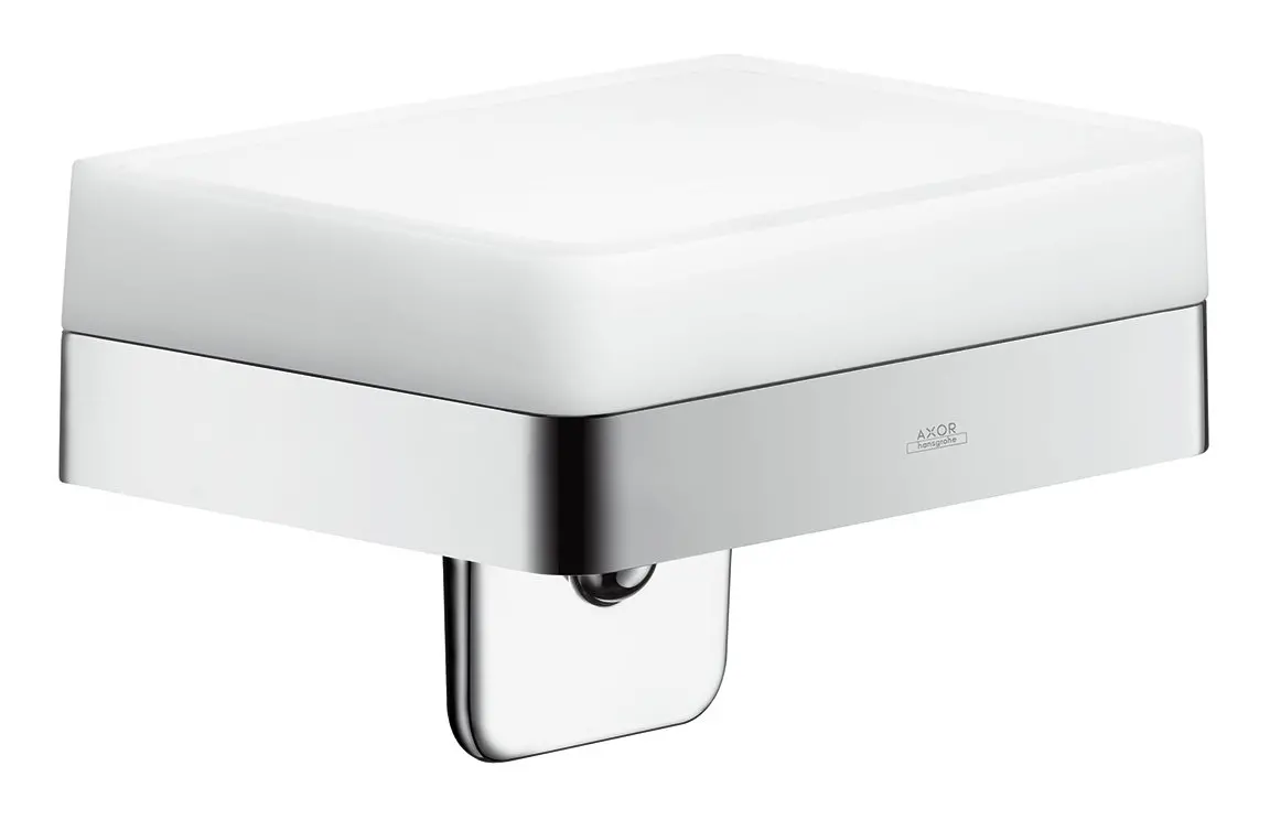 Hamsgrohe Lotionspender Axor universal Wandmontage, mit Ablage, Glas, Halter chrom-42819000
