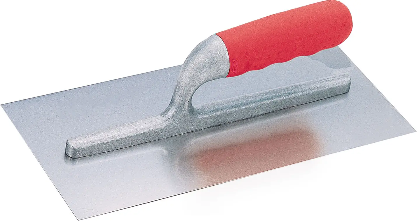 Triuso Glättekelle "Premium" ungezahnt, extra lange Griffauflage, Blatt 0,7 mm Edelstahl, 130 x 280 mm-211100