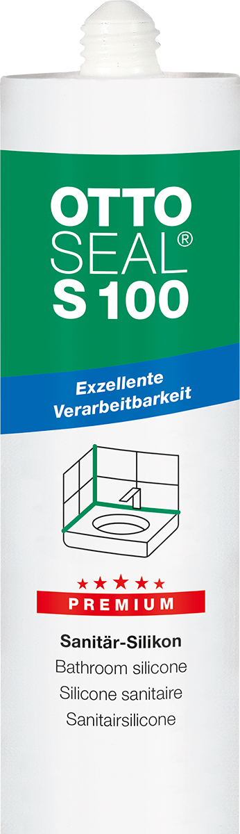 Ottoseal Premium Sanitär Silikon S100, a` 300 ml-S100-03-C01 Ottoseal Premium Sanitär Silikon S100, a` 300 ml-S100-03-C01