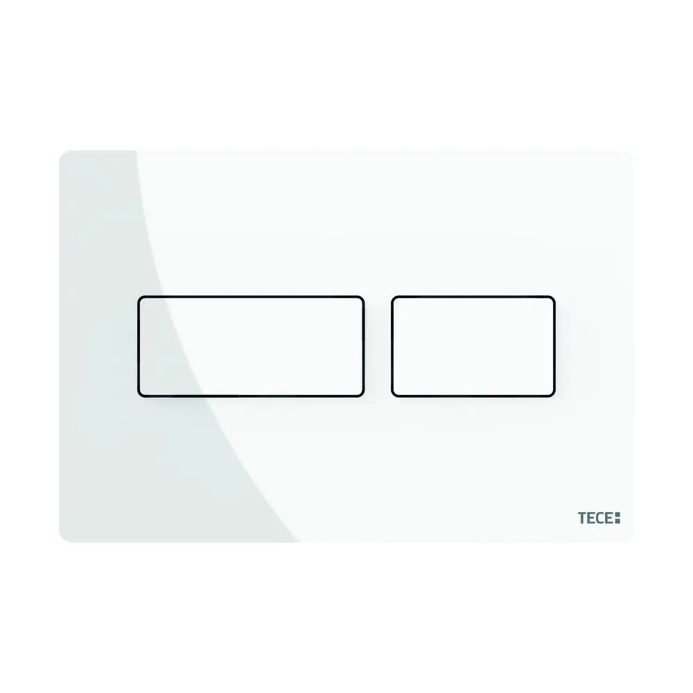 TECE WC-Betätigungsplatte TECEsolid weiß glänzend, 220x150x6mm, für Zweimengentechnik-9240432