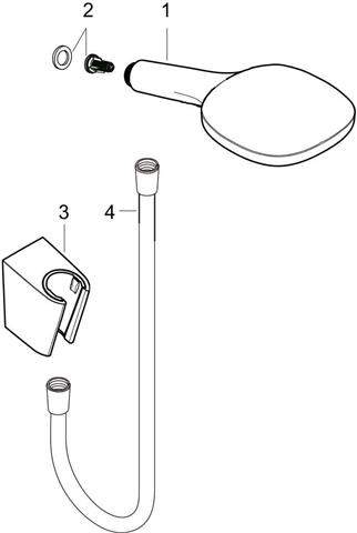 hansgrohe Raindance Select E Brausehalterset 120 3jet mit Brauseschlauch 160 cm-26720000