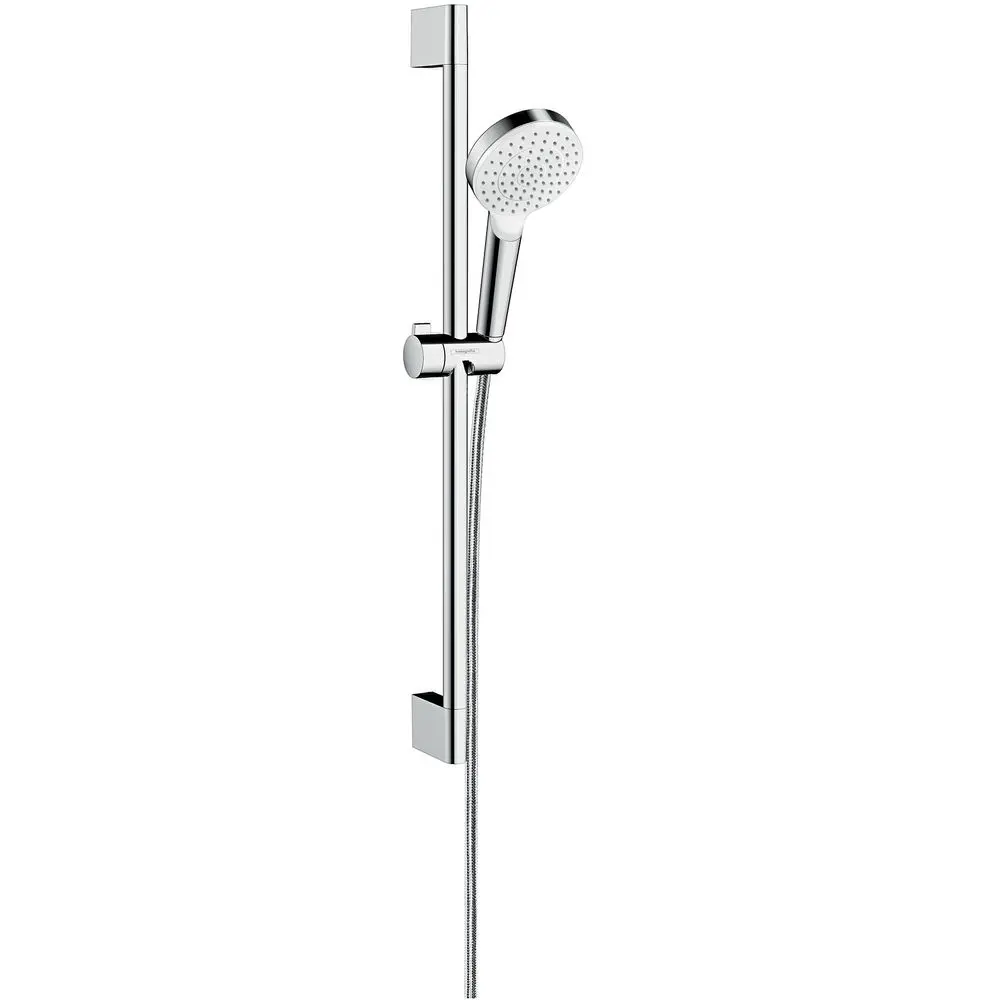 Hansgrohe Brauseset Crometta Green 6 l/min, mit 65 cm Brausestange, weiß/chrom-26554400